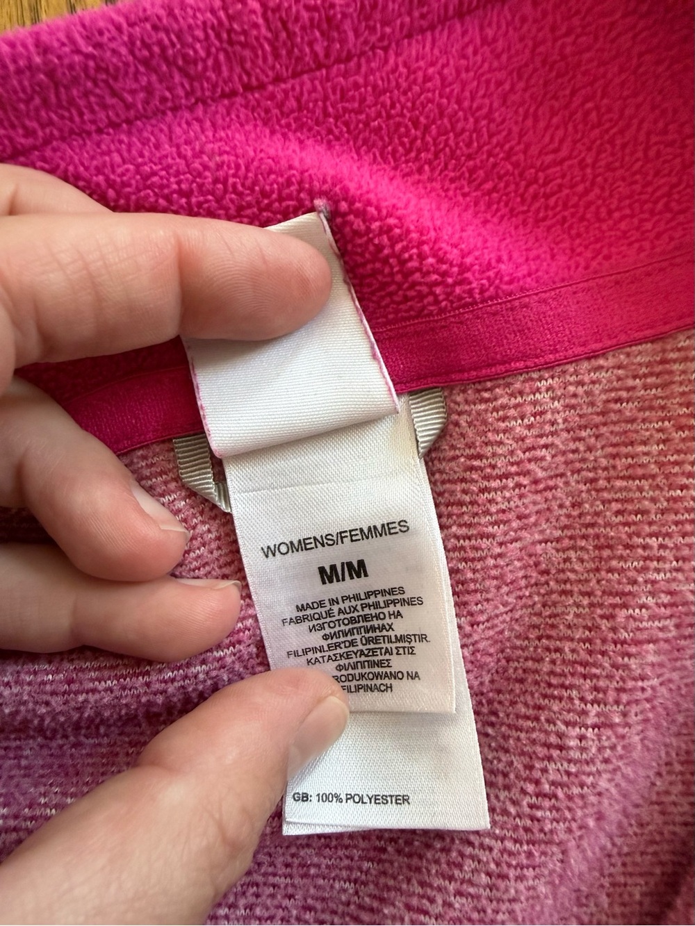 The North Face Pink Heathered Fleece 1/4 Zip Pullover Women’s Medium M - Picture 4 of 4